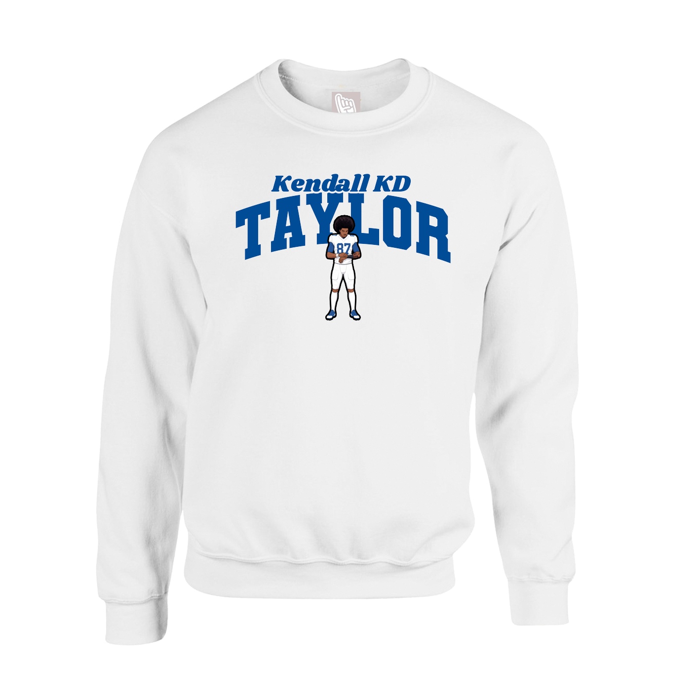 Fleece Crew — Signature Arch in White