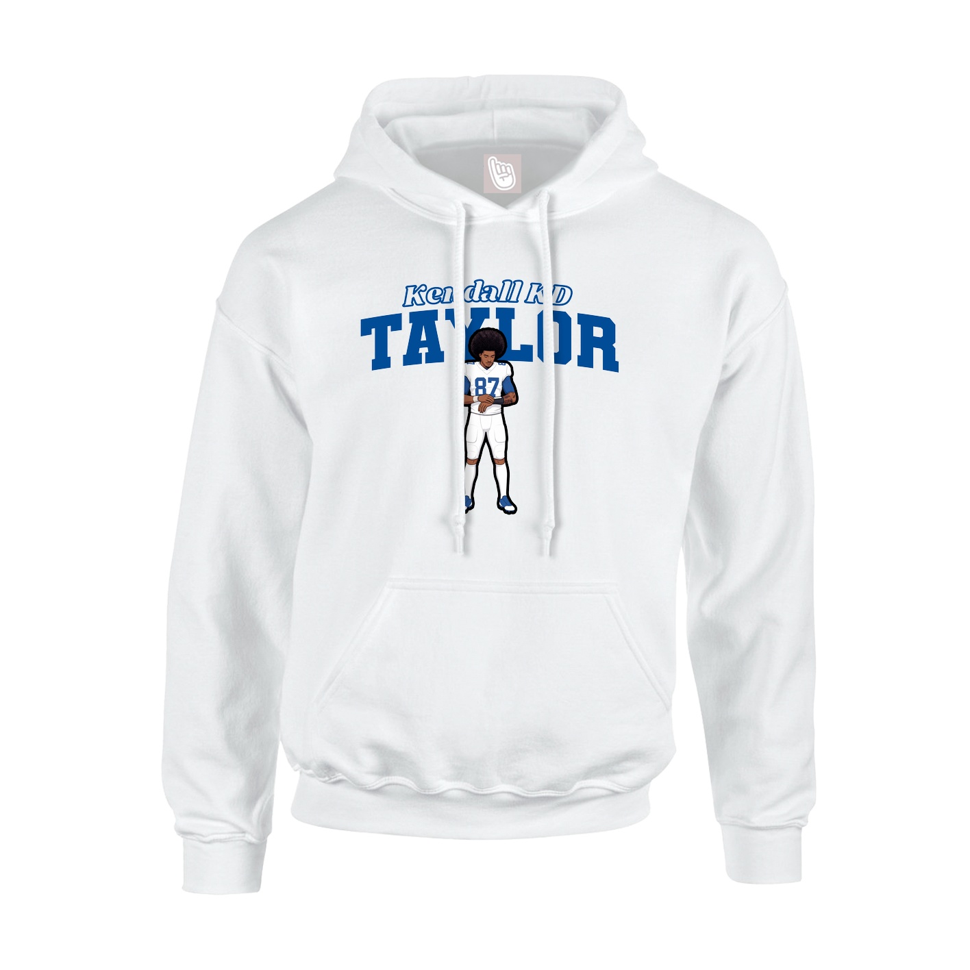 Hoodie — Name Arch in White