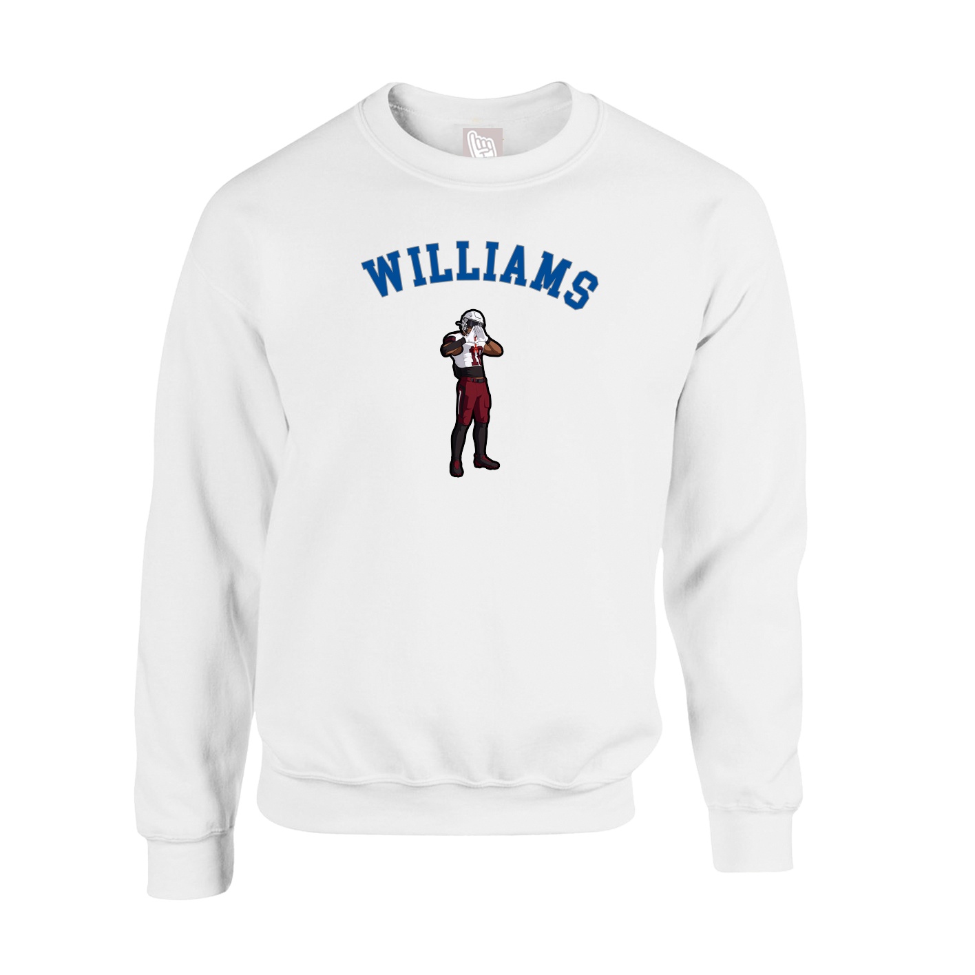 Fleece Crew — Shirsey Arch in White
