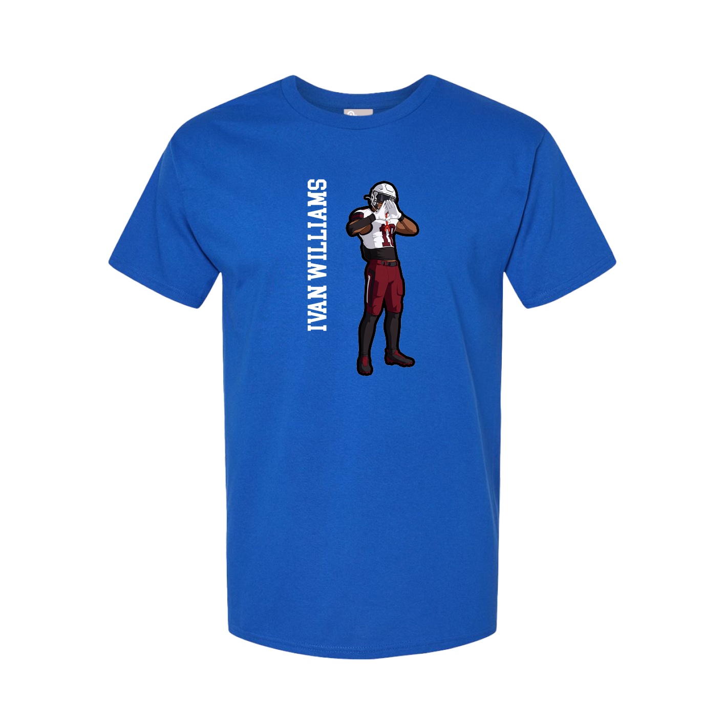 Youth Tee — Name Vertical in Royal