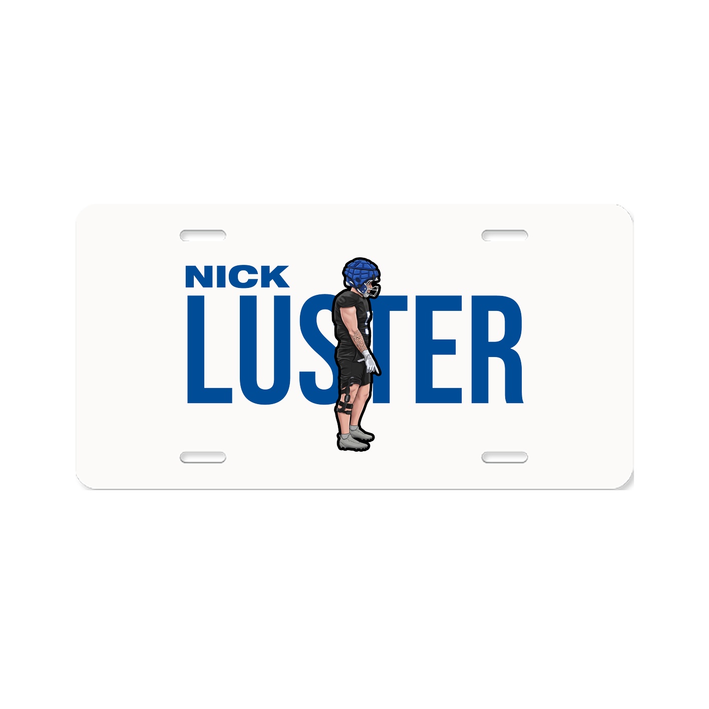 License Plate — Player Name in Classic