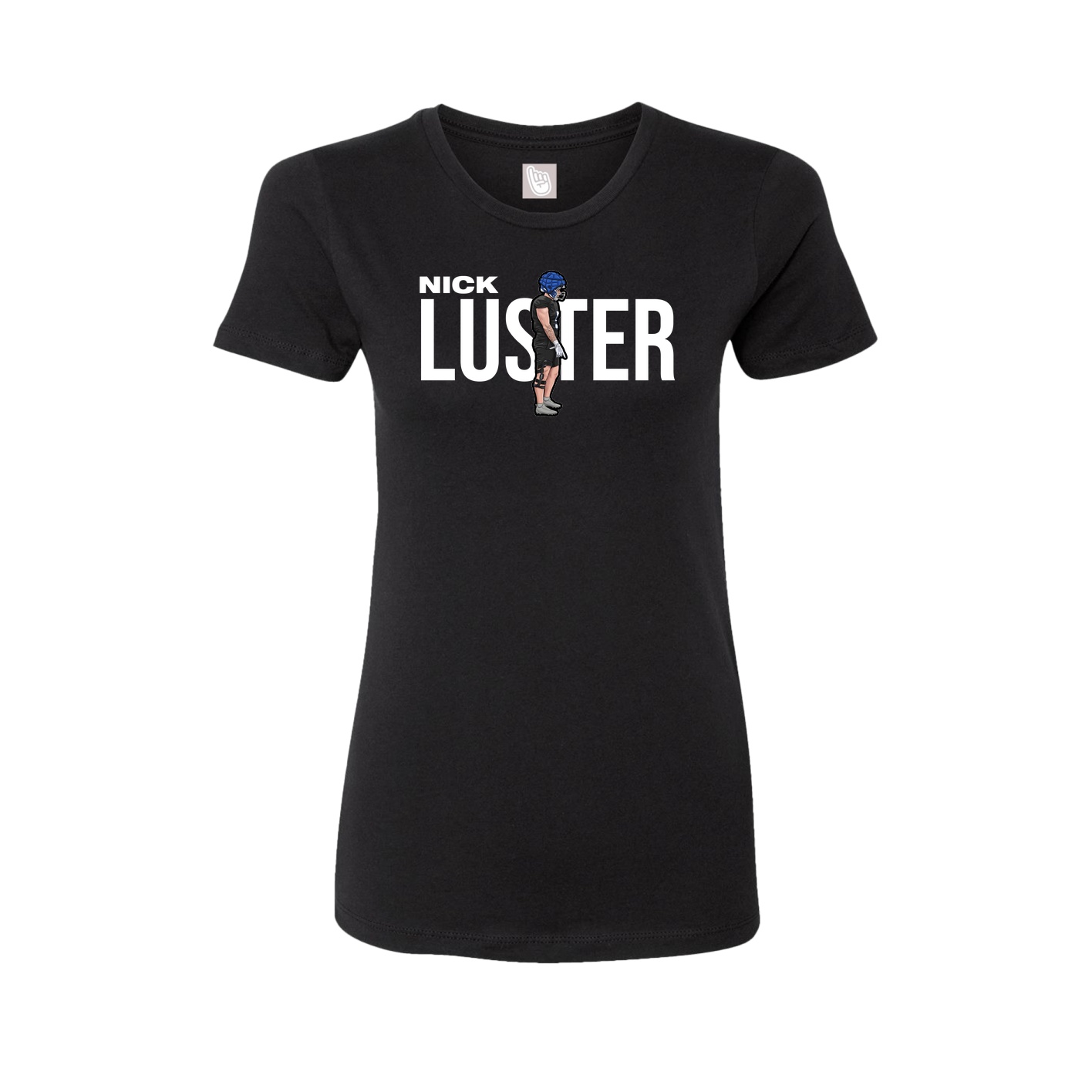 Fitted Women's Tee — Player Name in Black