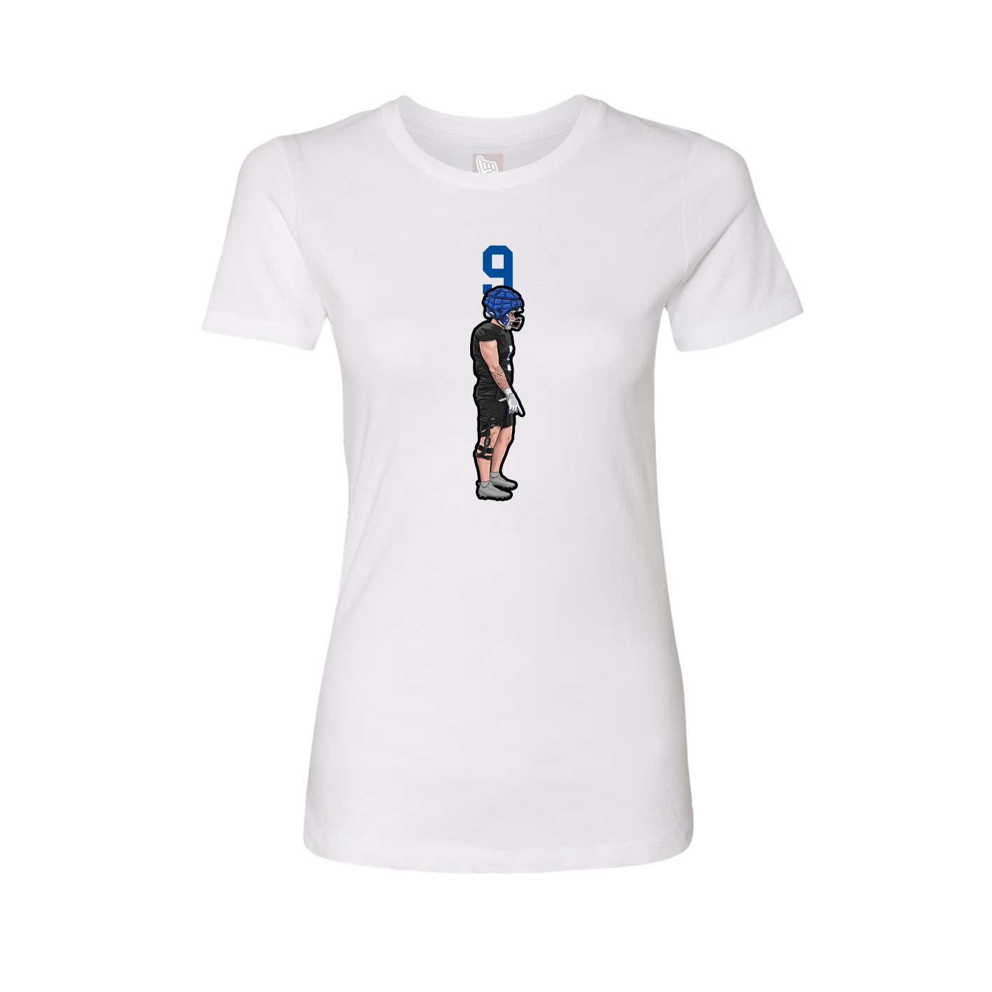 Fitted Women's Tee — Number Top in White
