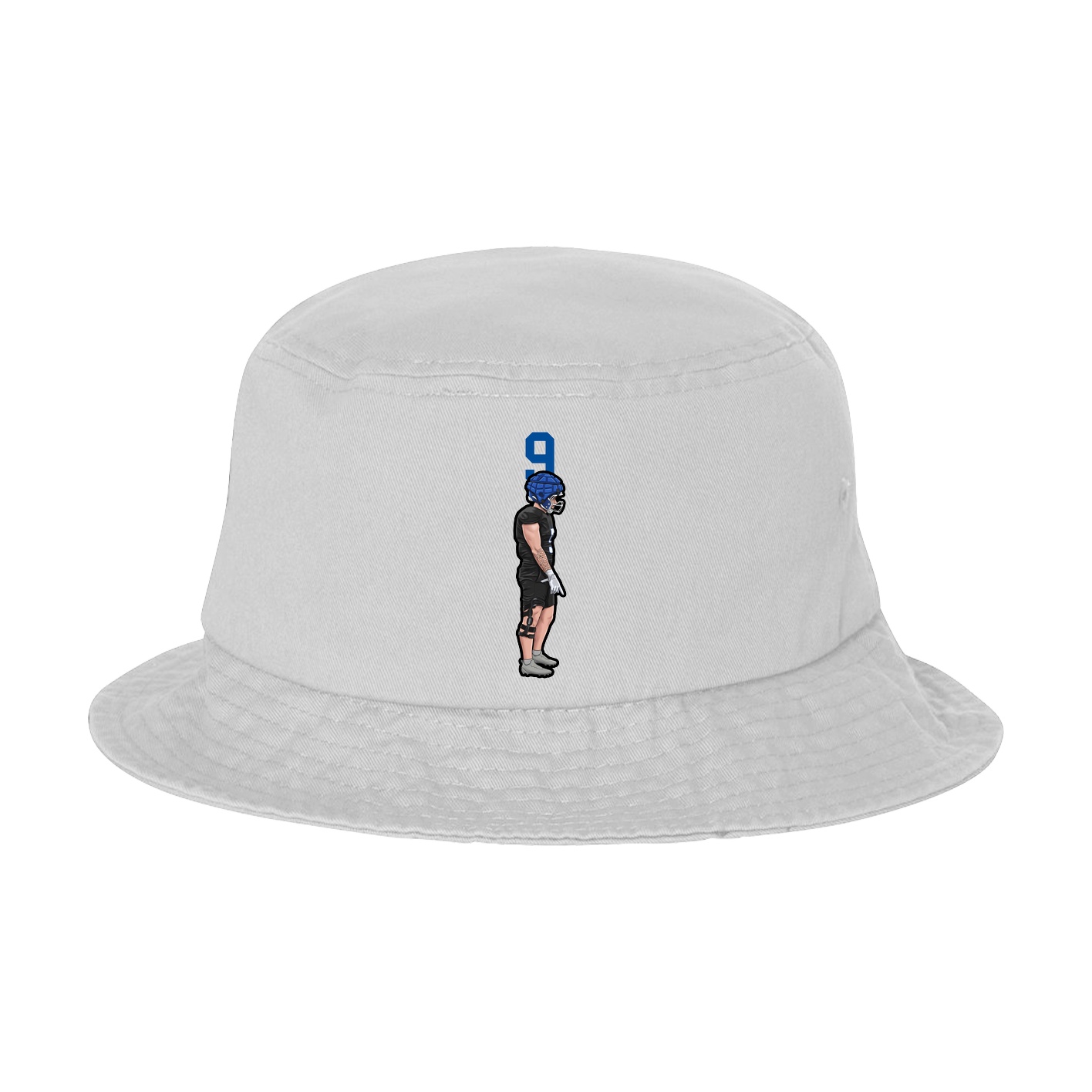Bucket Cap — Number Top in White