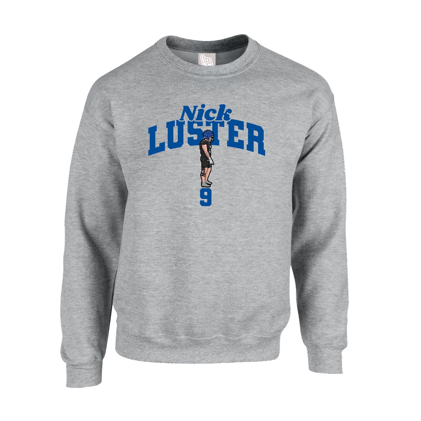 Fleece Crew — Signature Arch in Grey