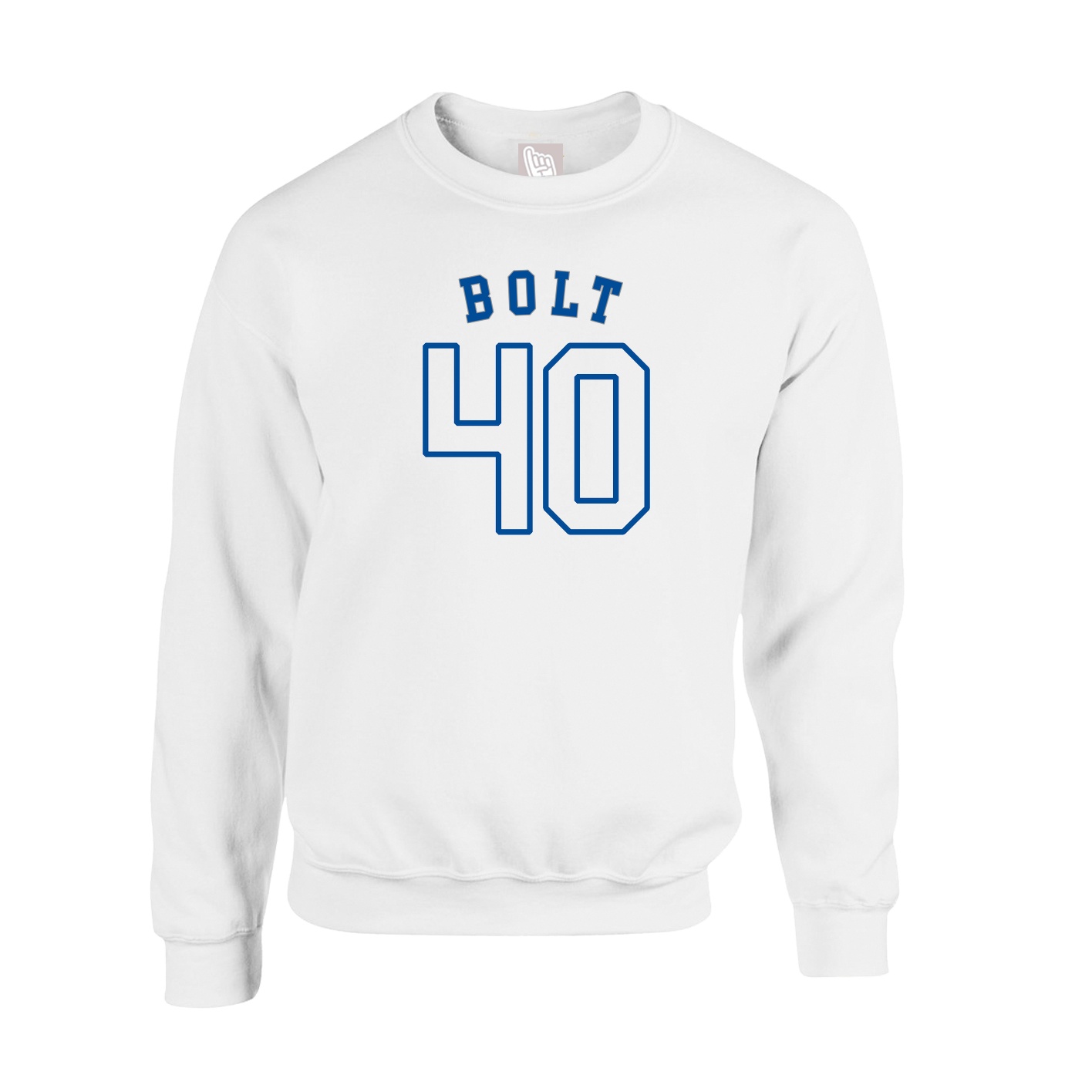 Fleece Crew — Shirsey Arch in White