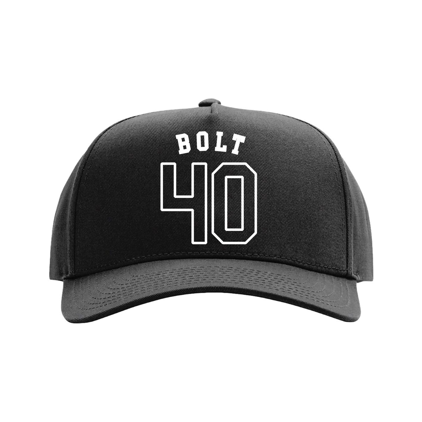 Full Fabric Five-Panel Champ Cap — Shirsey Arch in Black