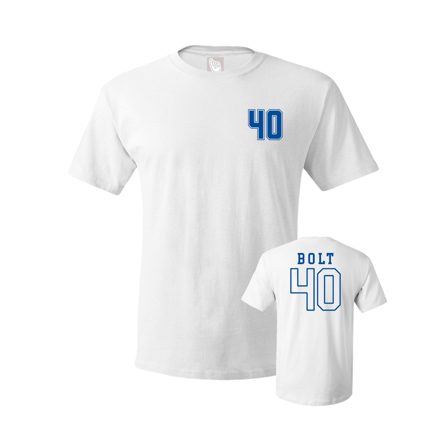 Youth Tee — Chest Back in White