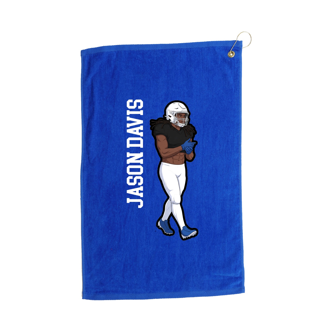 Golf Towel — Name Vertical in Royal