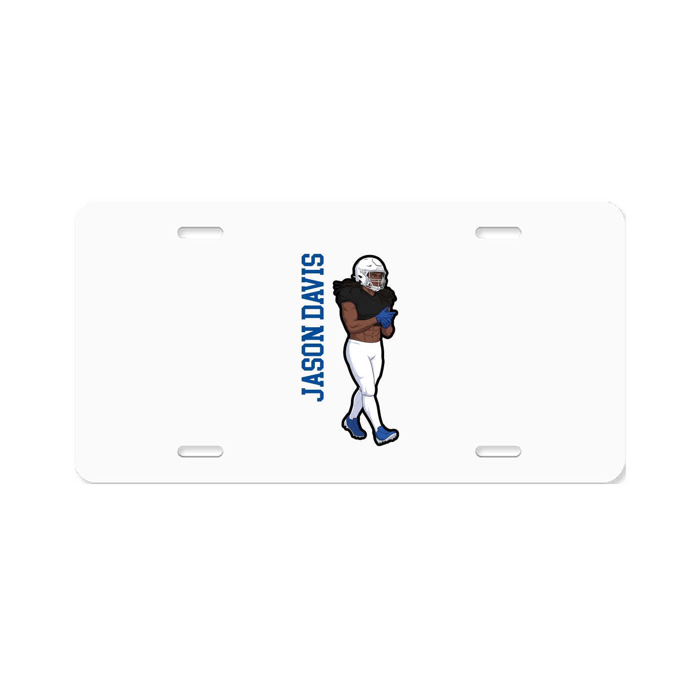 License Plate — Name Vertical in Classic