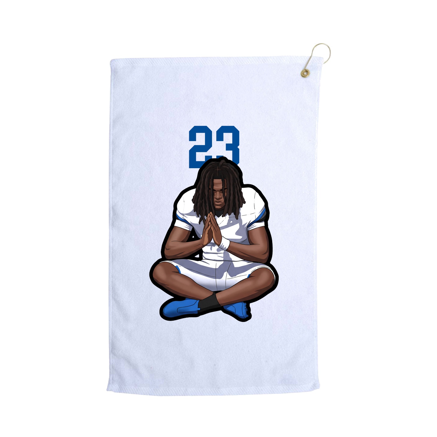 Golf Towel — Number Top in White