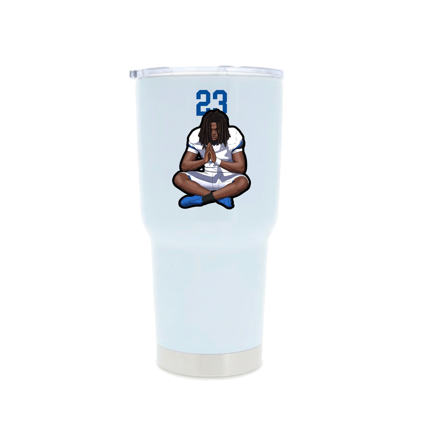 30oz Stainless Steel Tumbler — Number Top in White
