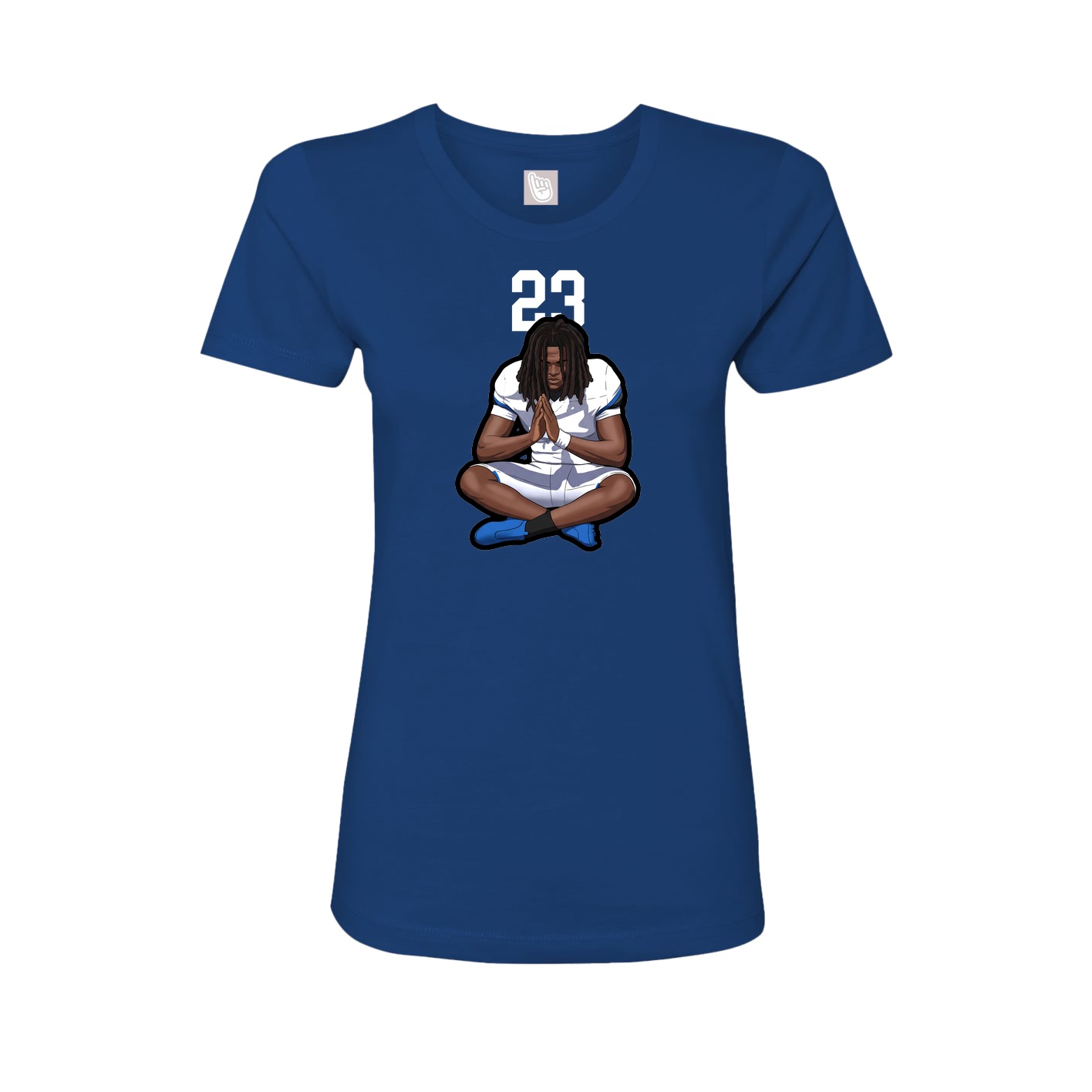 Fitted Women's Tee — Number Top in Royal