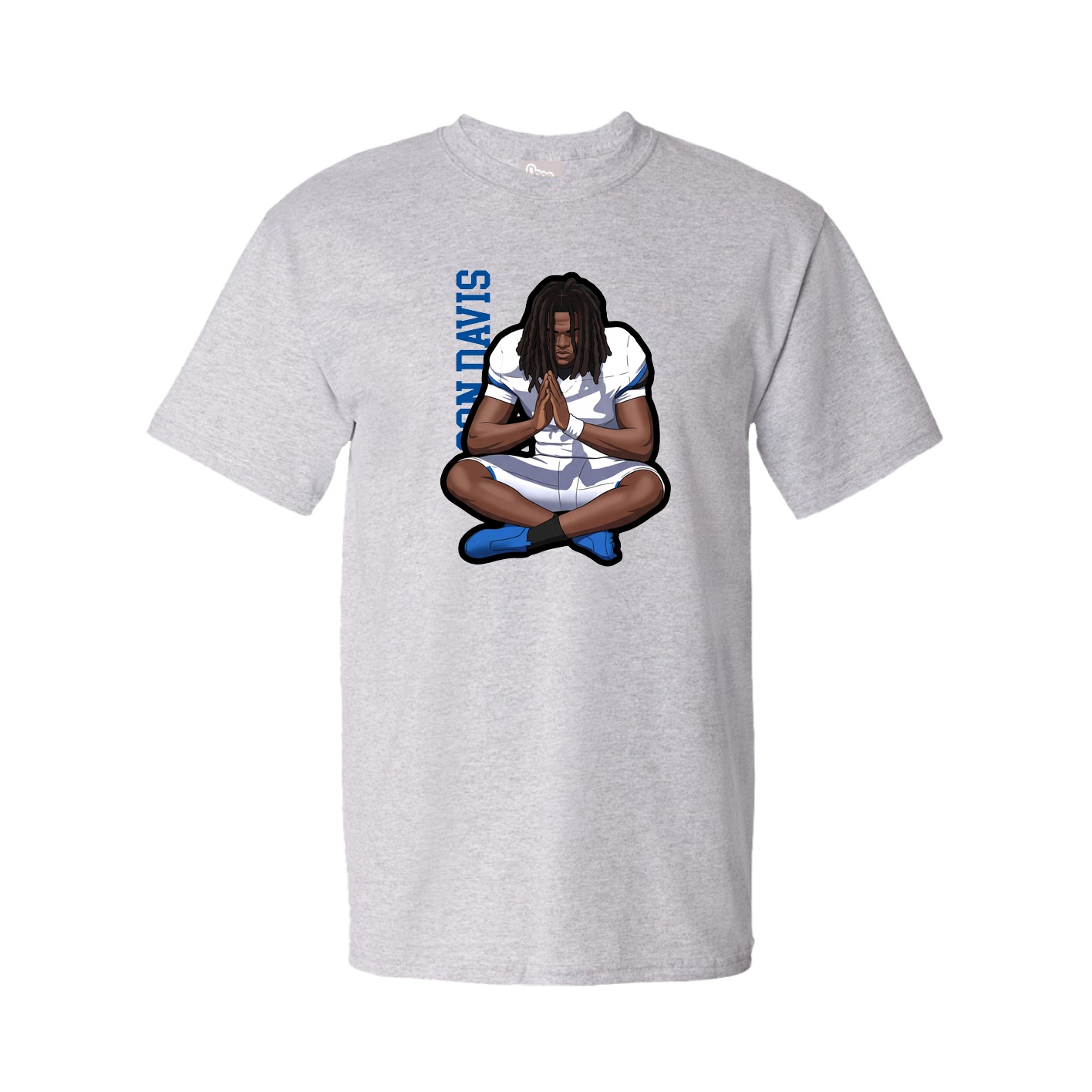 Tee — Name Vertical in Grey