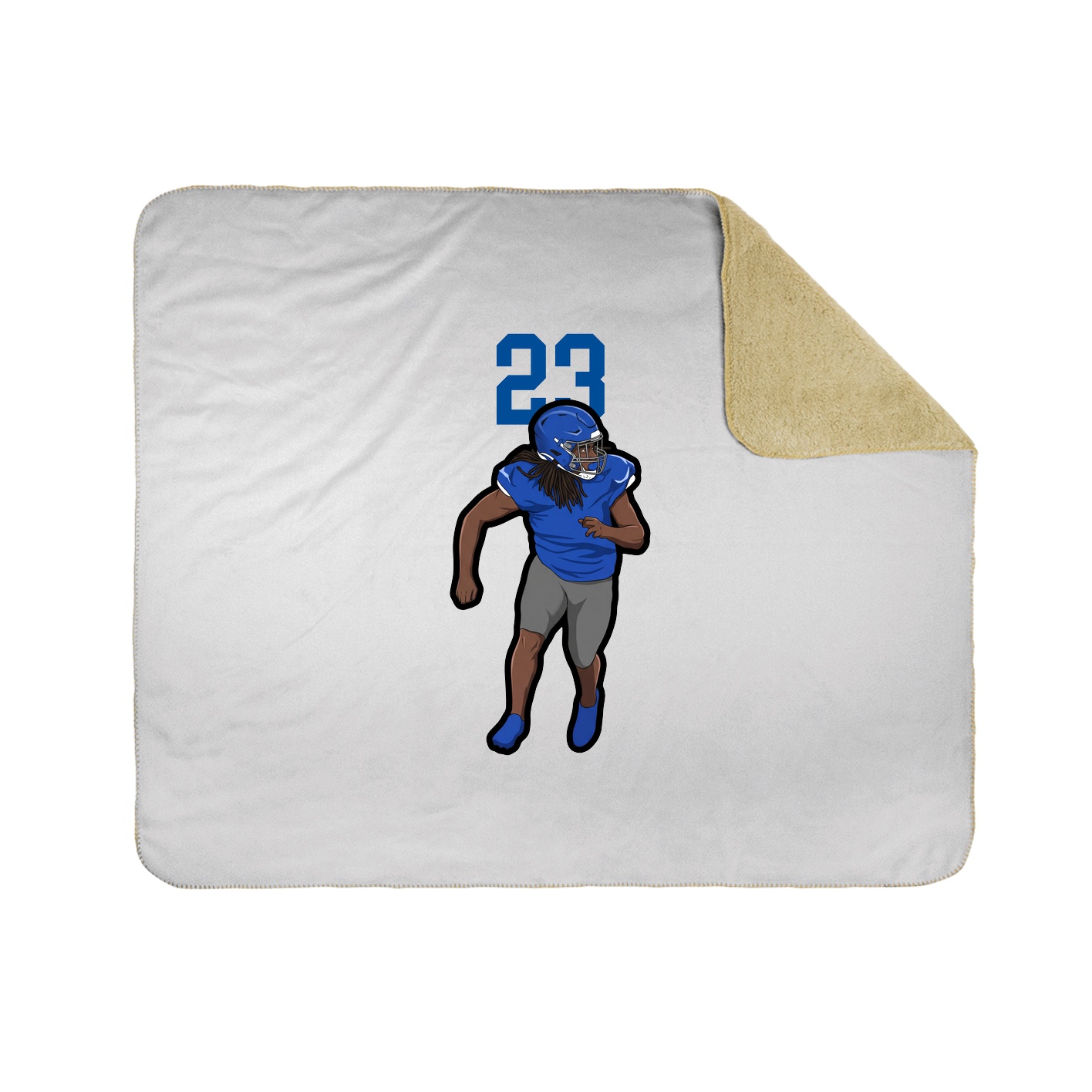 Throw Blanket — Number Top in White