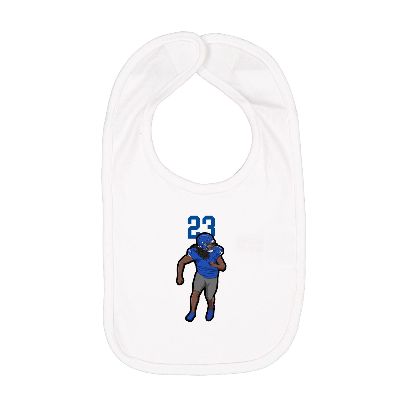 Infant Bib — Number Top in White