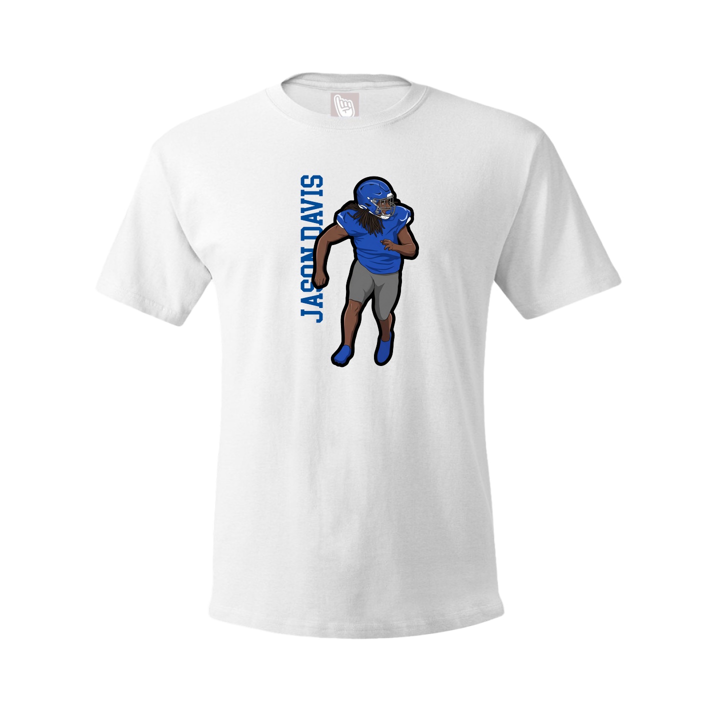 Tee — Name Vertical in White