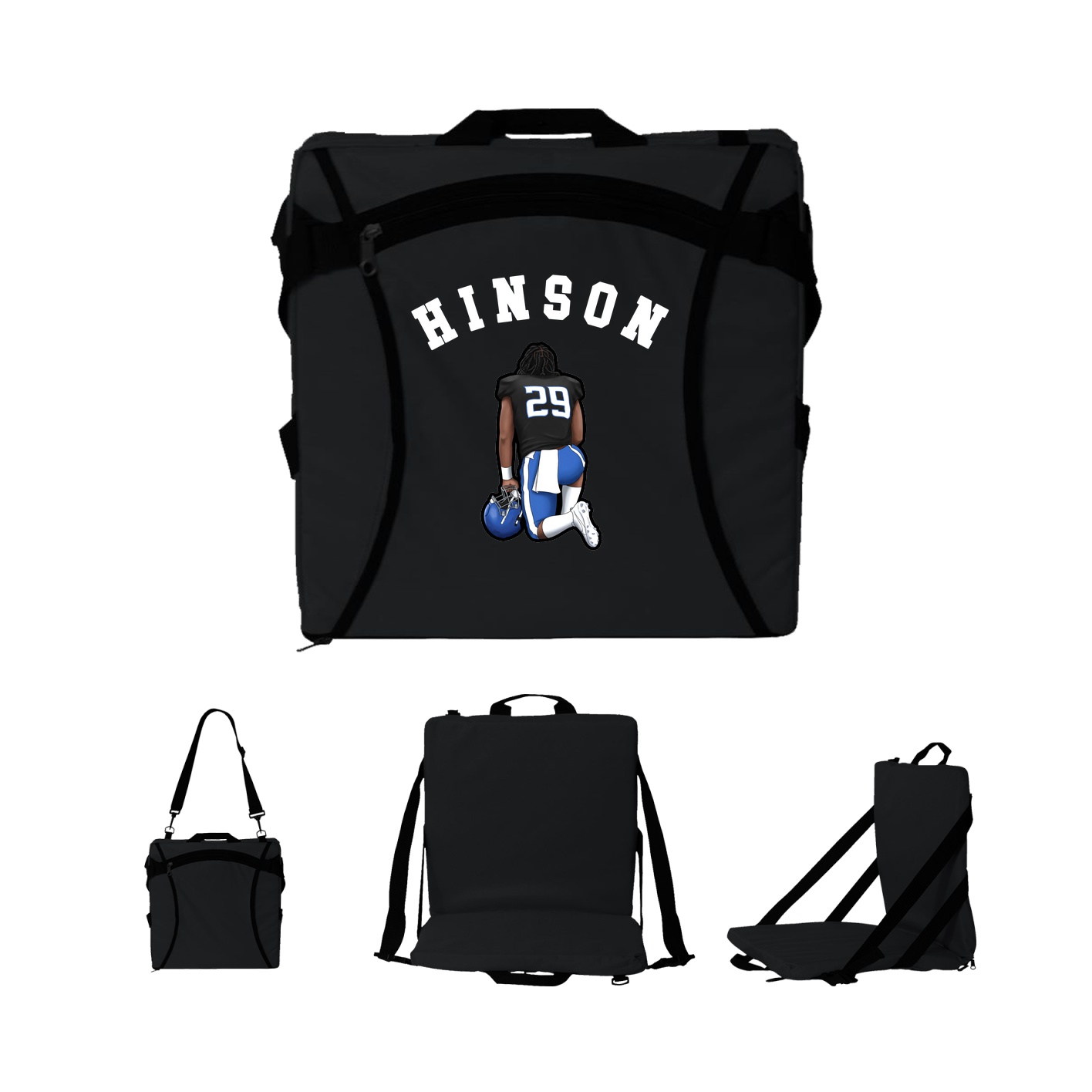 Folding Stadium Seat — Shirsey Arch in Black