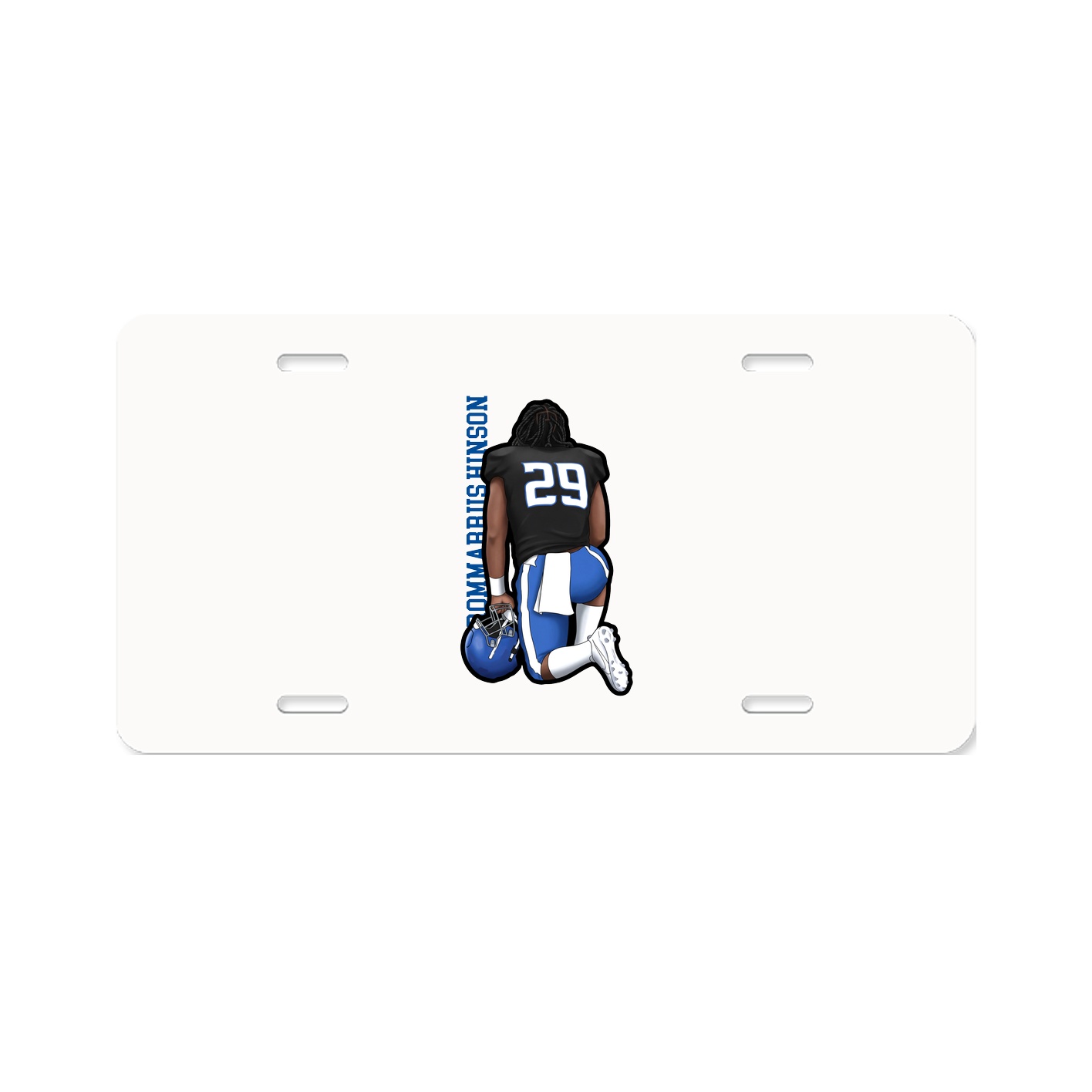 License Plate — Name Vertical in Classic