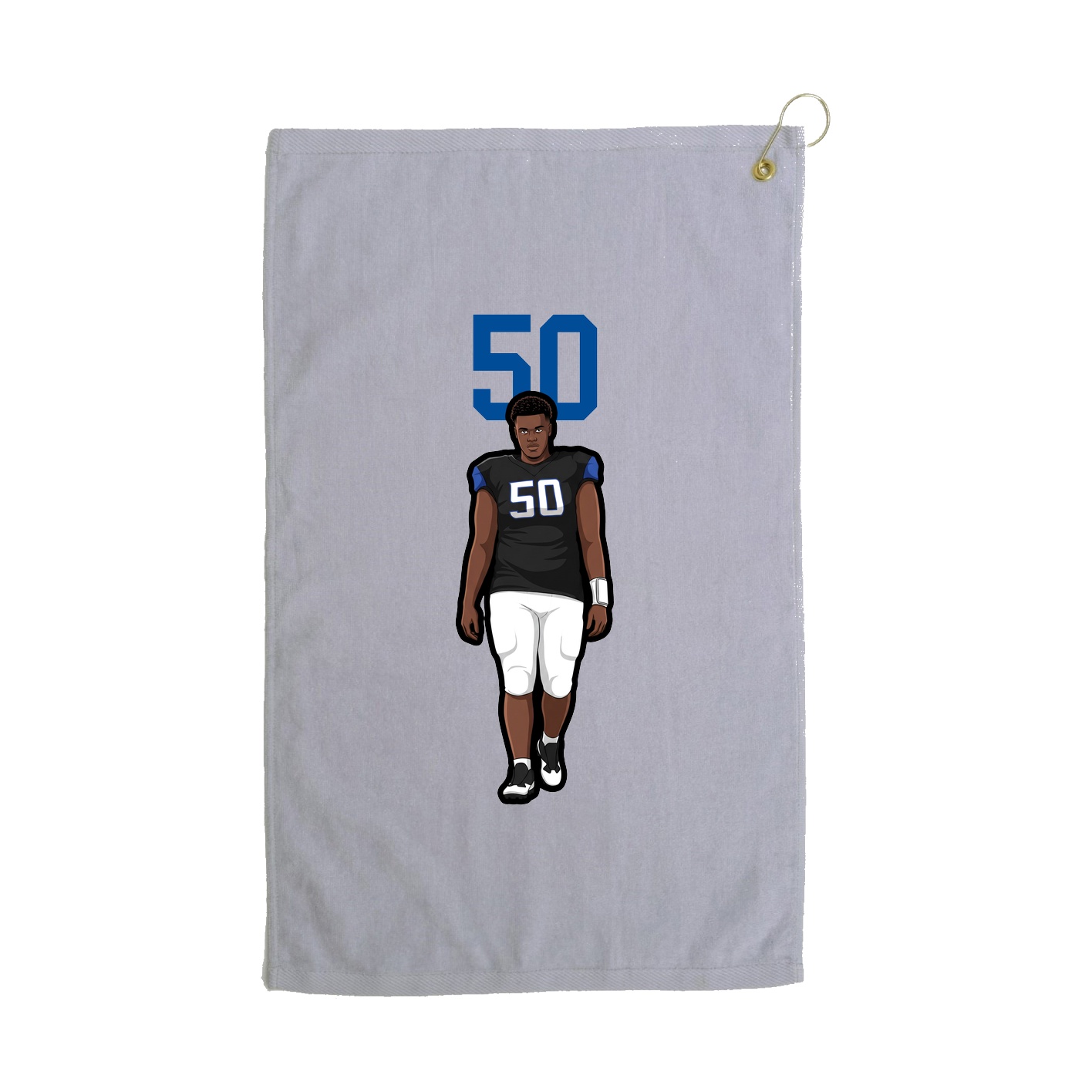 Golf Towel — Number Top in Grey