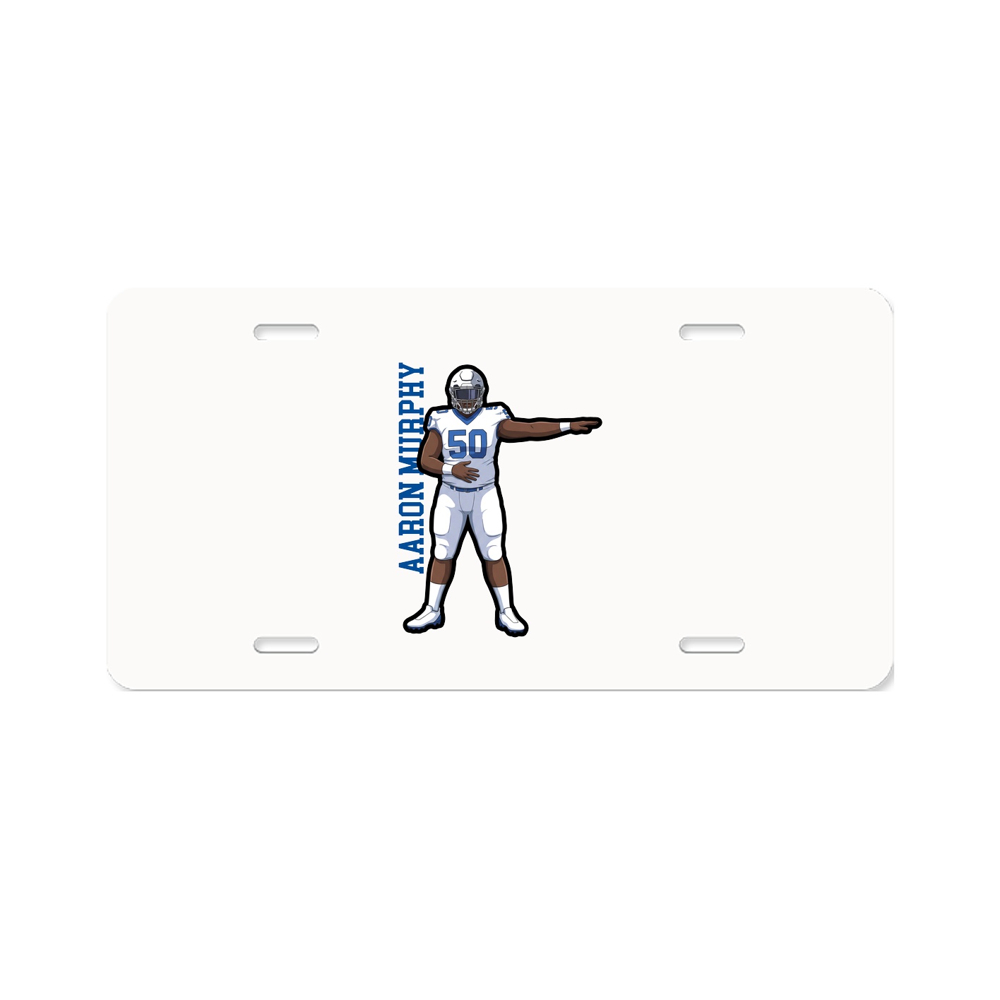 License Plate — Name Vertical in Classic