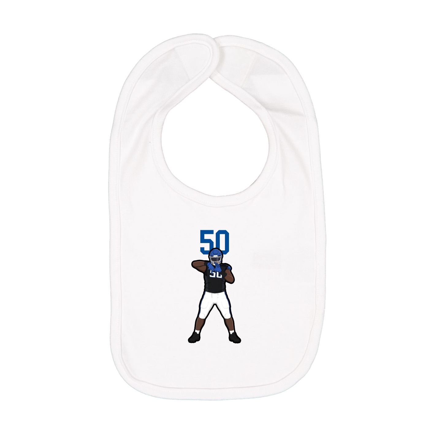 Infant Bib — Number Top in White