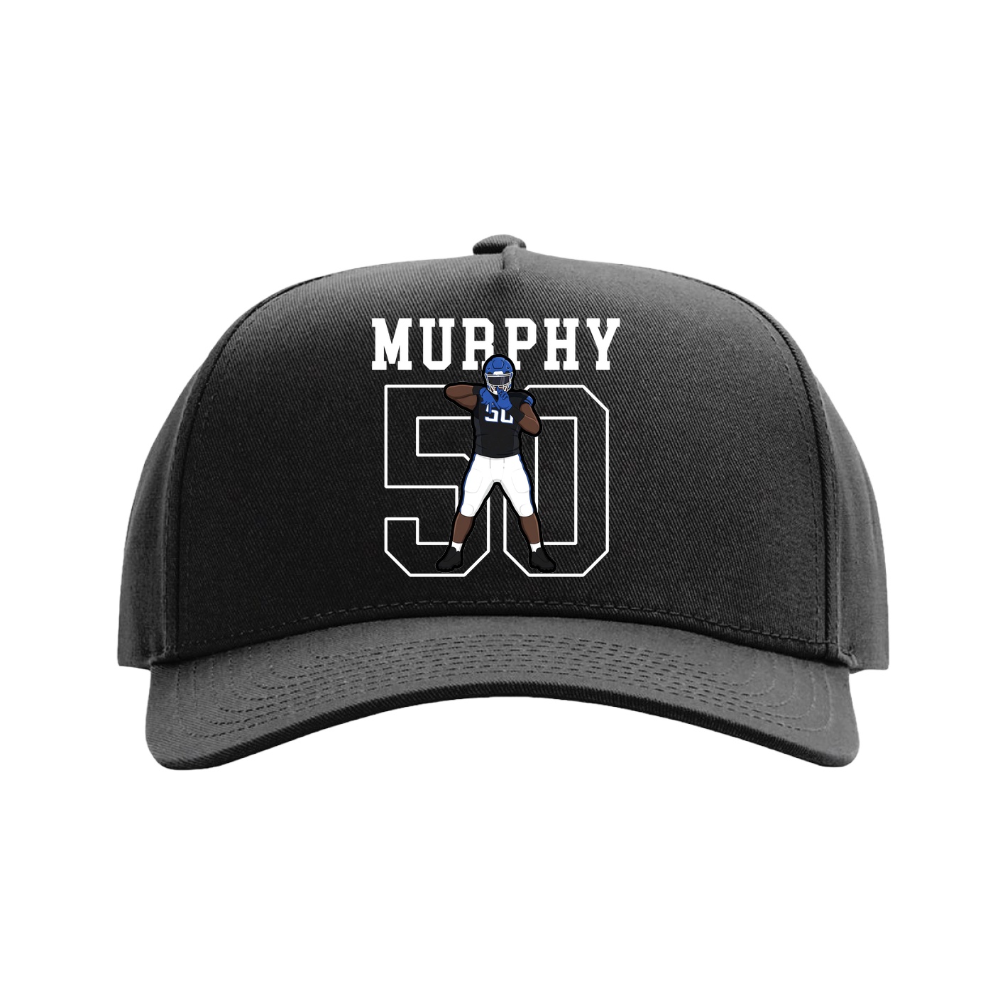 Full Fabric Five-Panel Champ Cap — Shirsey in Black