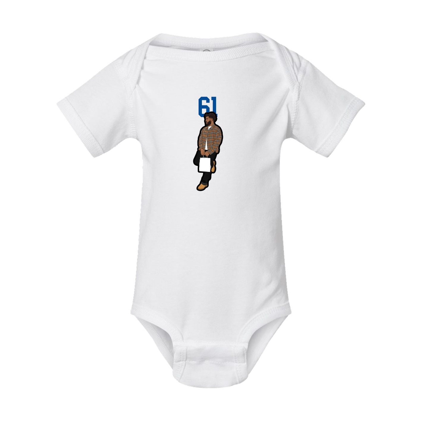 Baby Onesie — Number Top in White