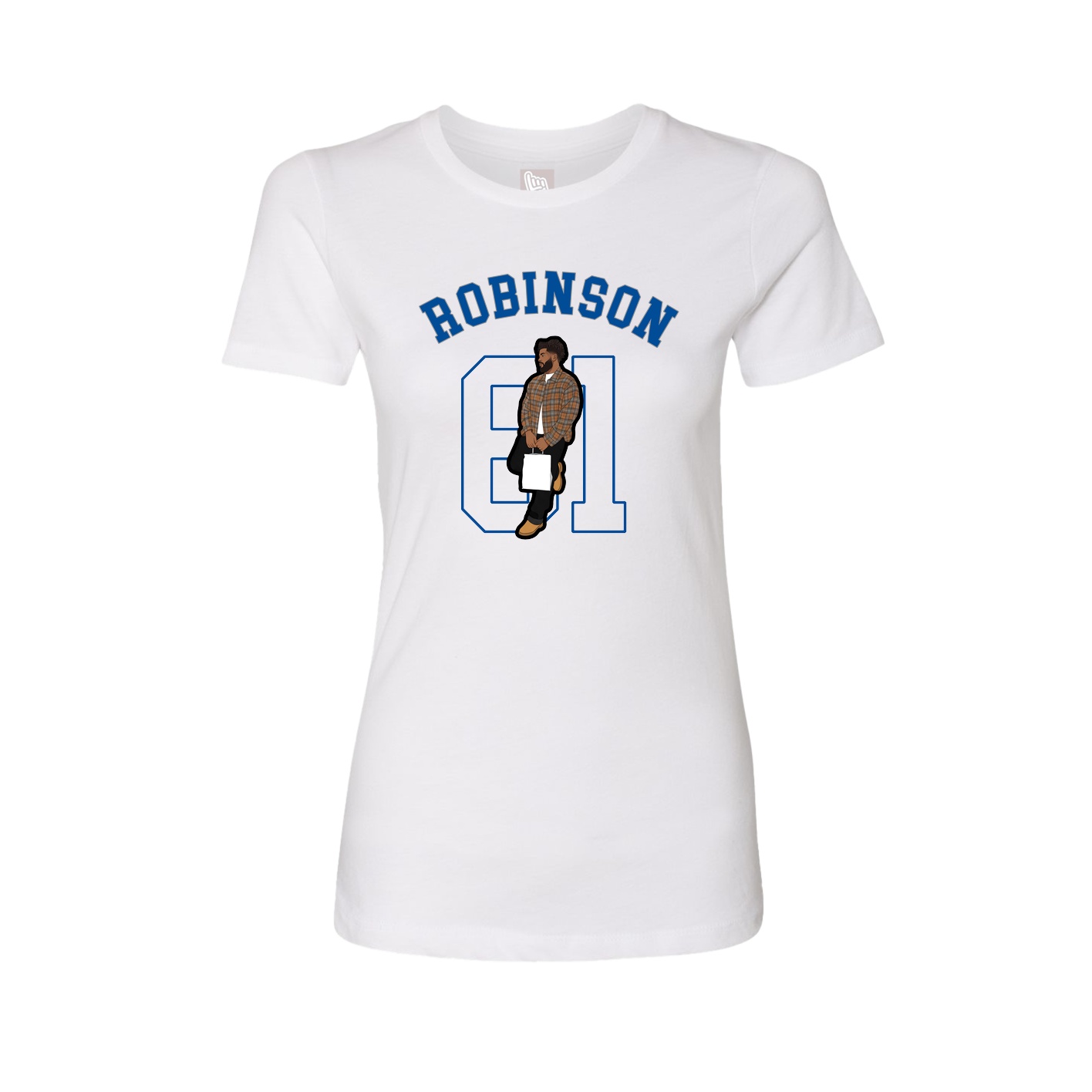 Fitted Women's Tee — Shirsey Arch in White