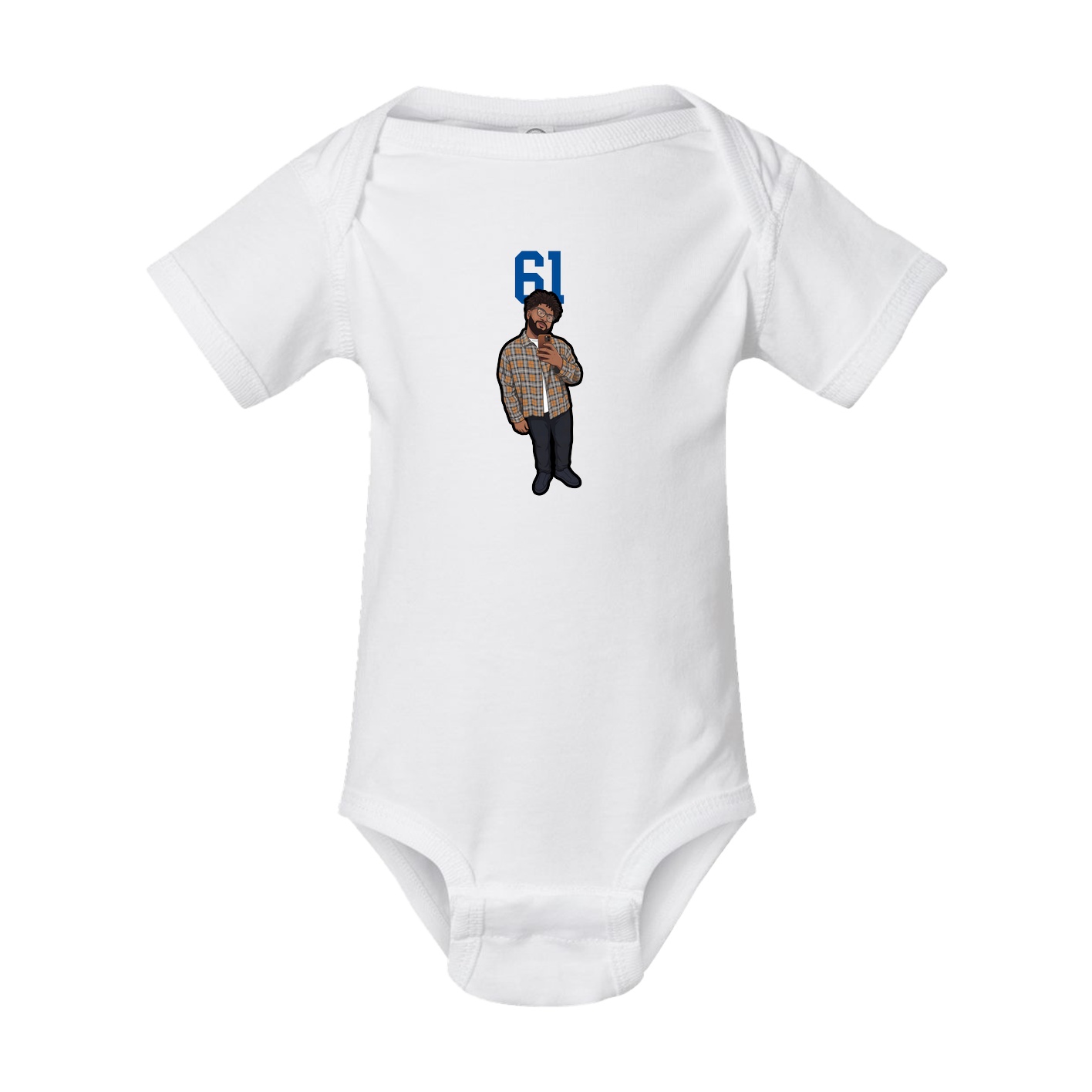 Baby Onesie — Number Top in White