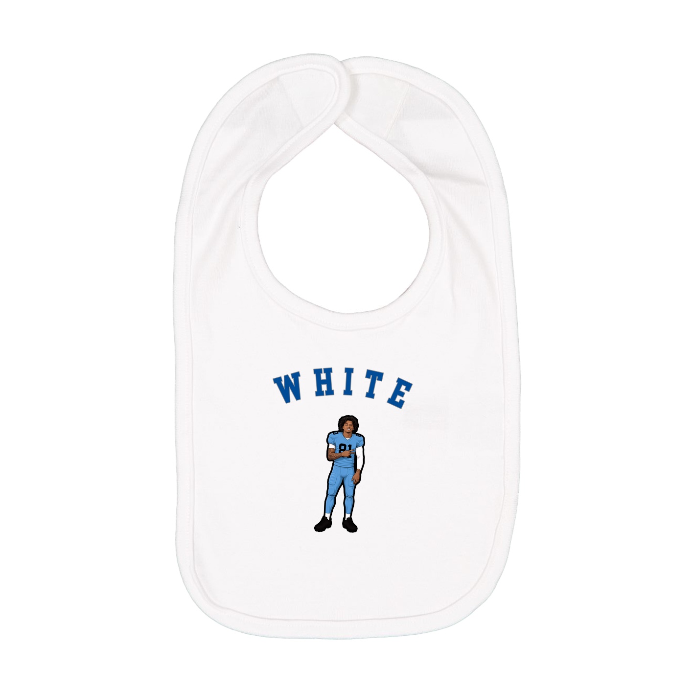 Infant Bib — Shirsey Arch in White