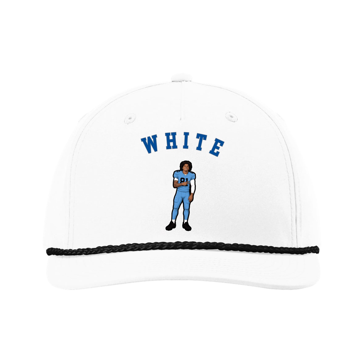 Five-Panel Classic Rope Cap — Shirsey Arch in White