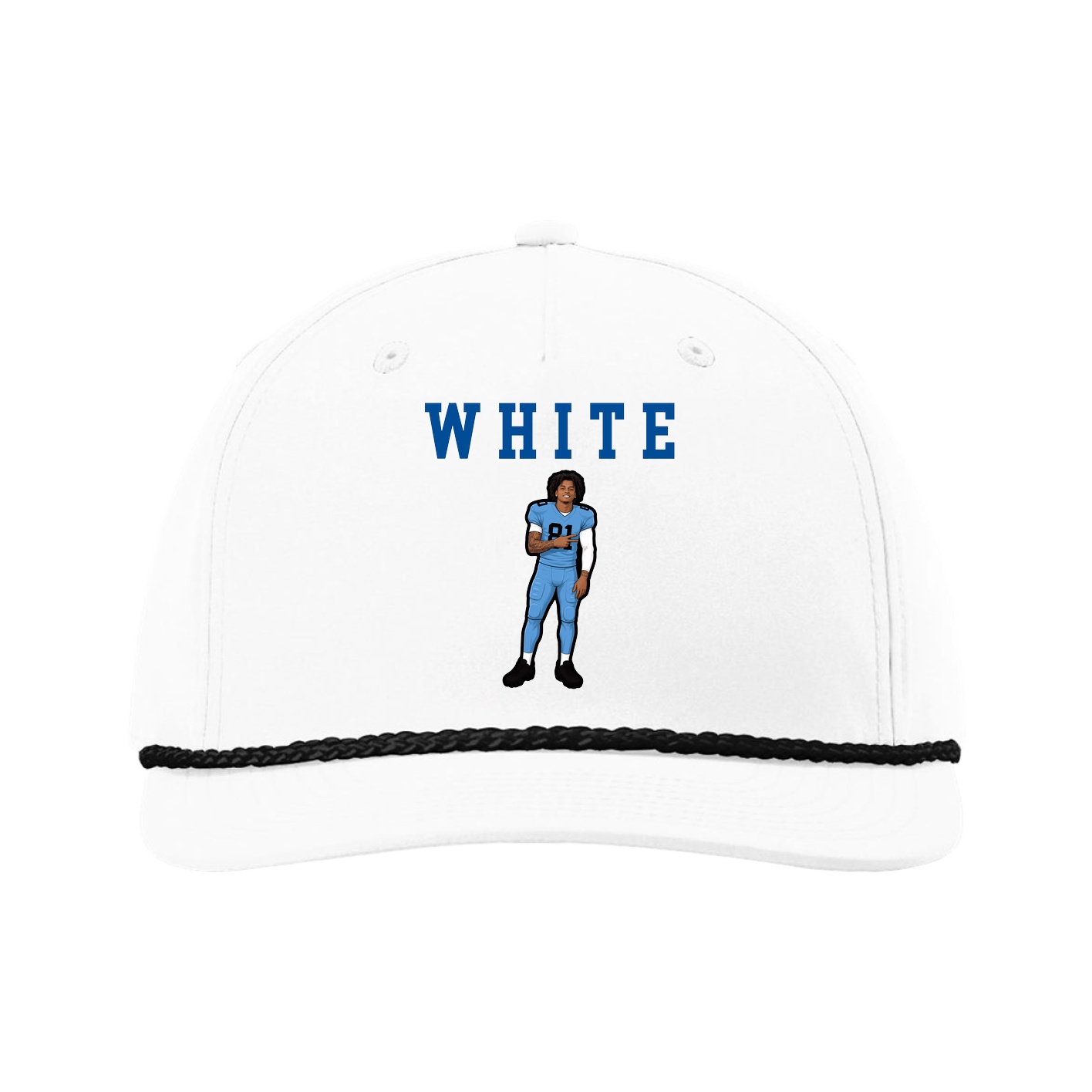 Five-Panel Classic Rope Cap — Shirsey in White