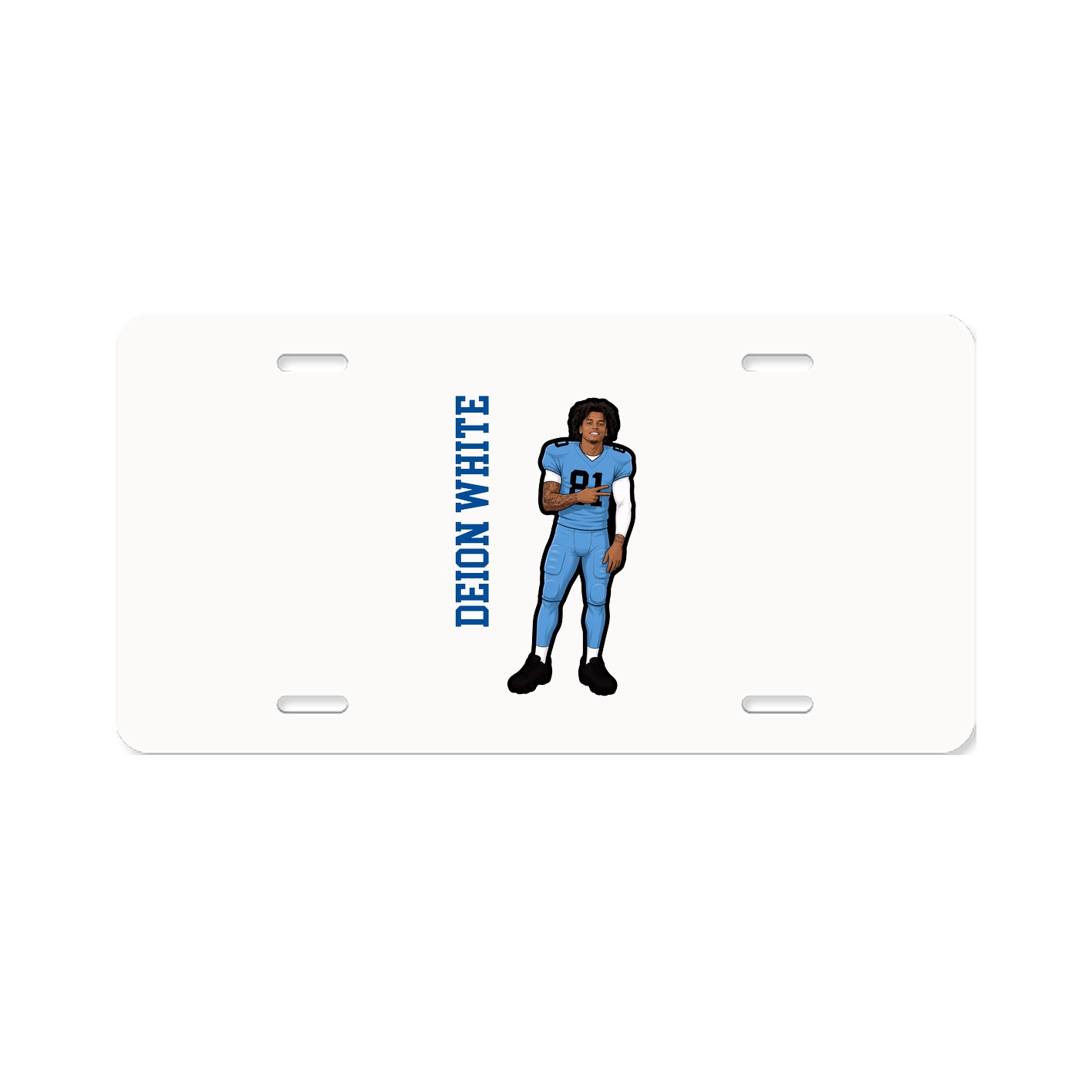 License Plate — Name Vertical in Classic