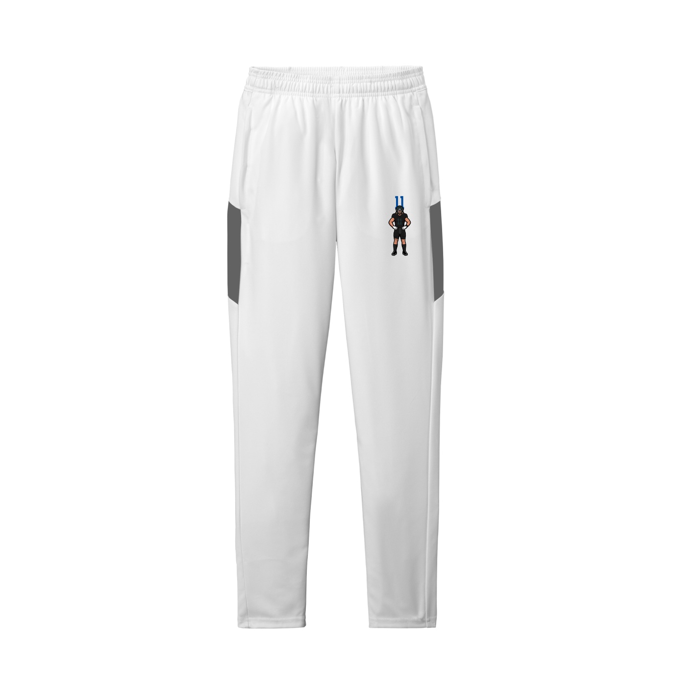 Team Travel Pant — Number Top in White/Grey