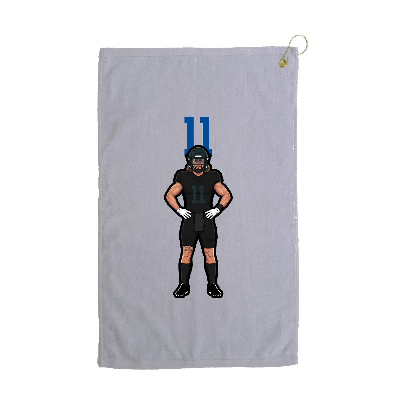 Golf Towel — Number Top in Grey