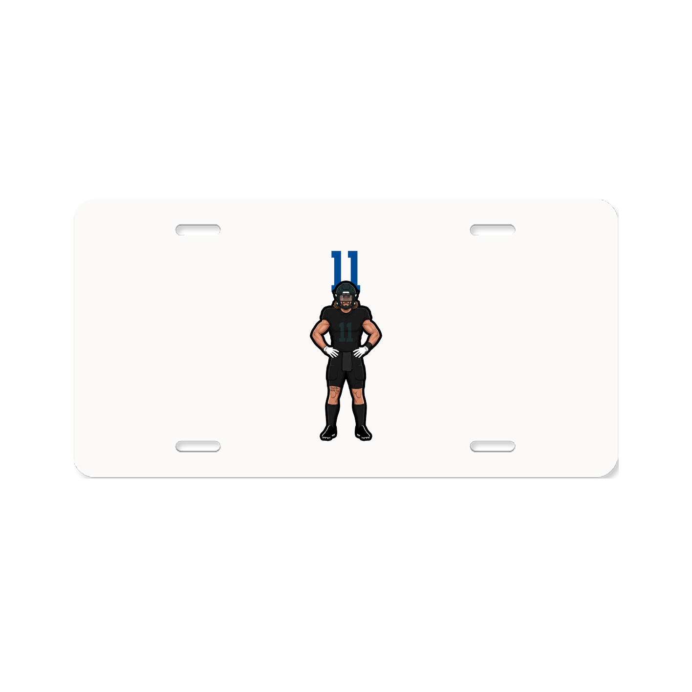 License Plate — Number Top in Classic