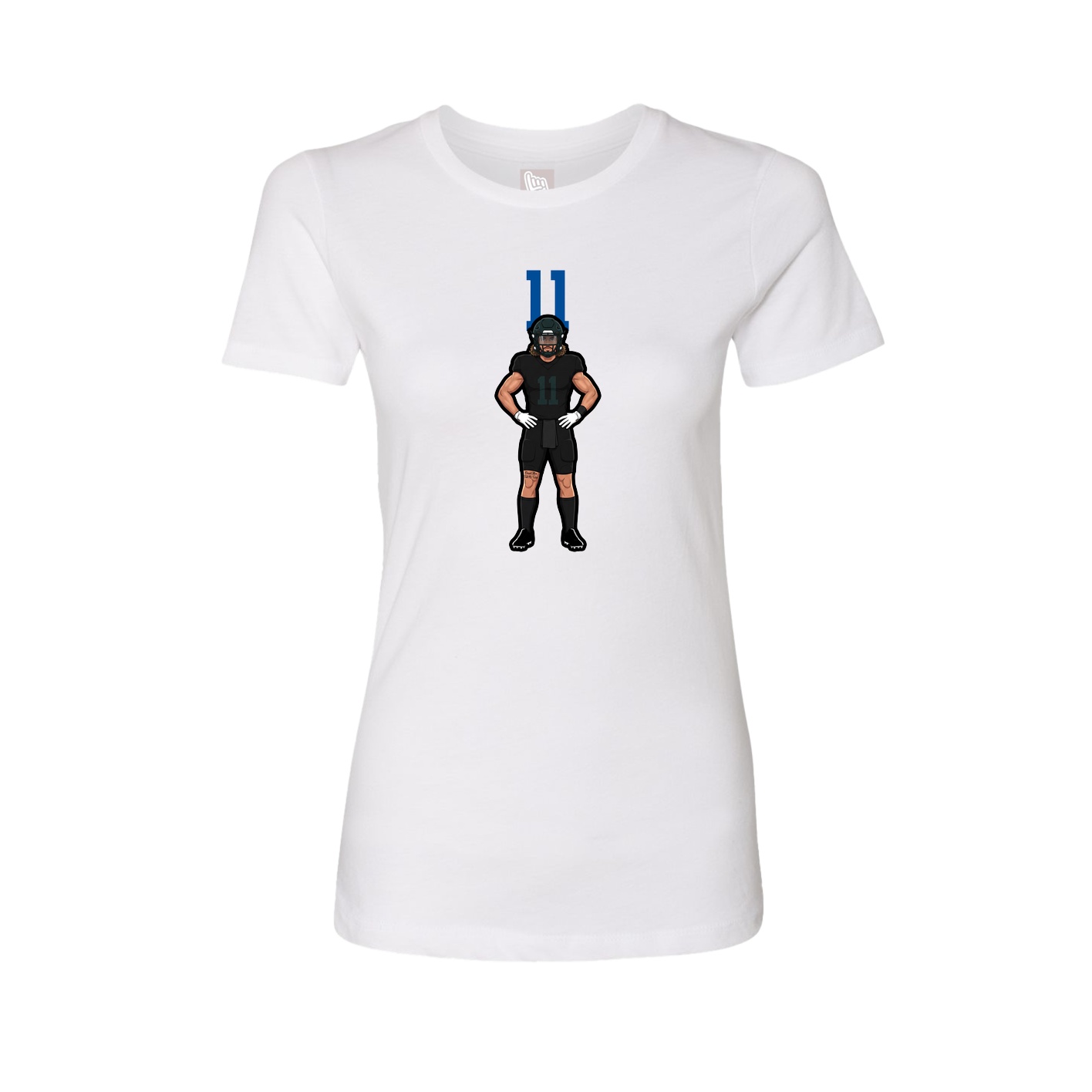Fitted Women's Tee — Number Top in White