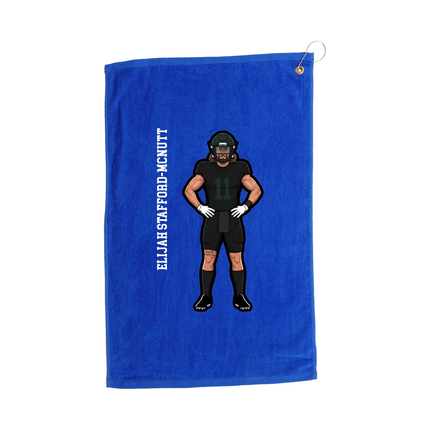 Golf Towel — Name Vertical in Royal
