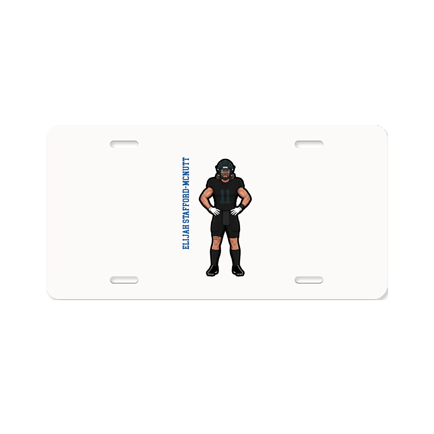 License Plate — Name Vertical in Classic