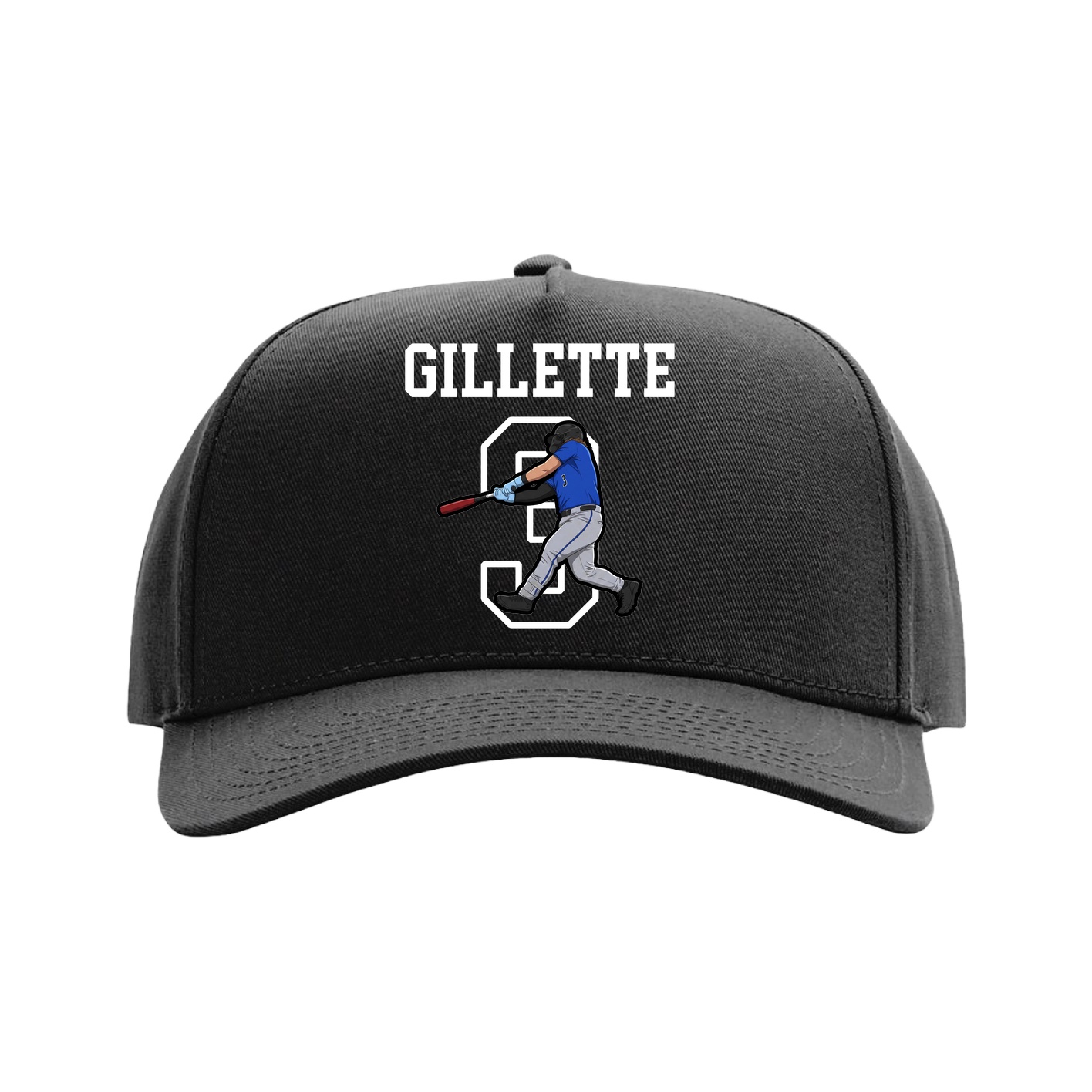 Full Fabric Five-Panel Champ Cap — Shirsey in Black