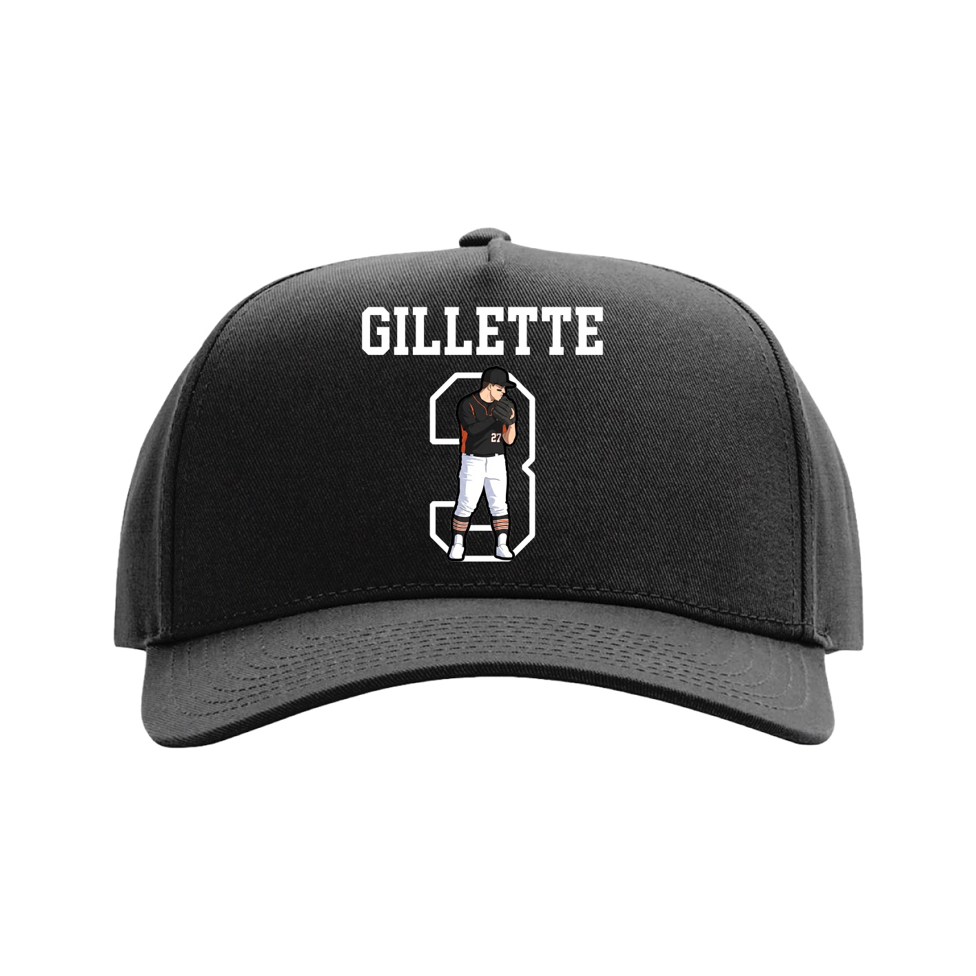 Full Fabric Five-Panel Champ Cap — Shirsey in Black