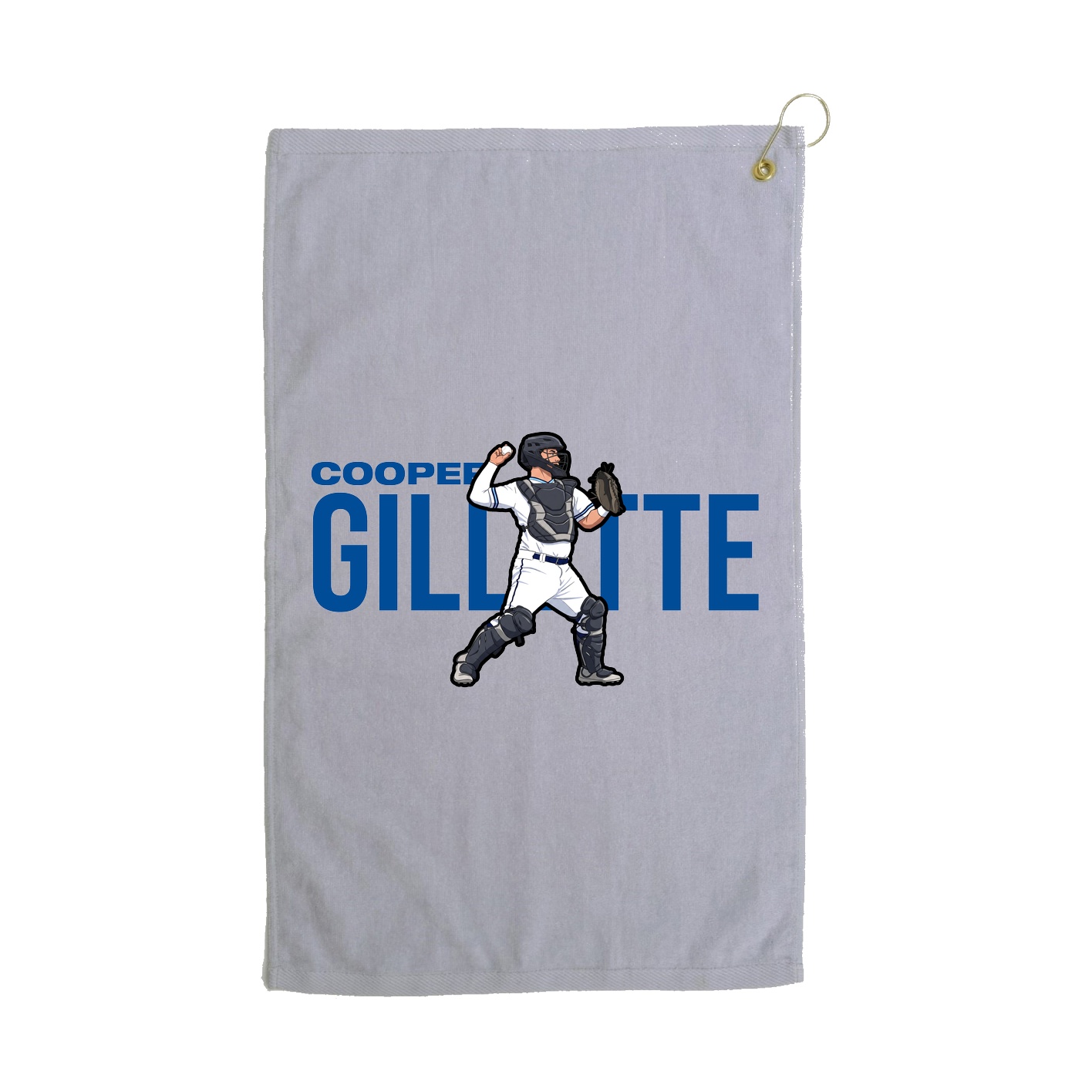 Golf Towel — Player Name in Grey