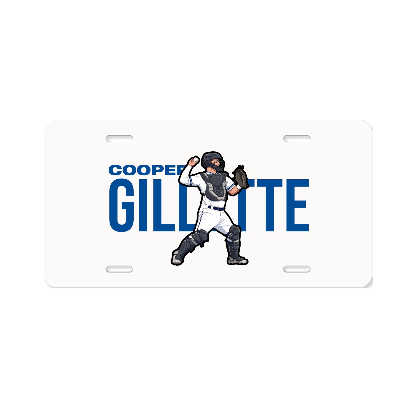 License Plate — Player Name in Classic