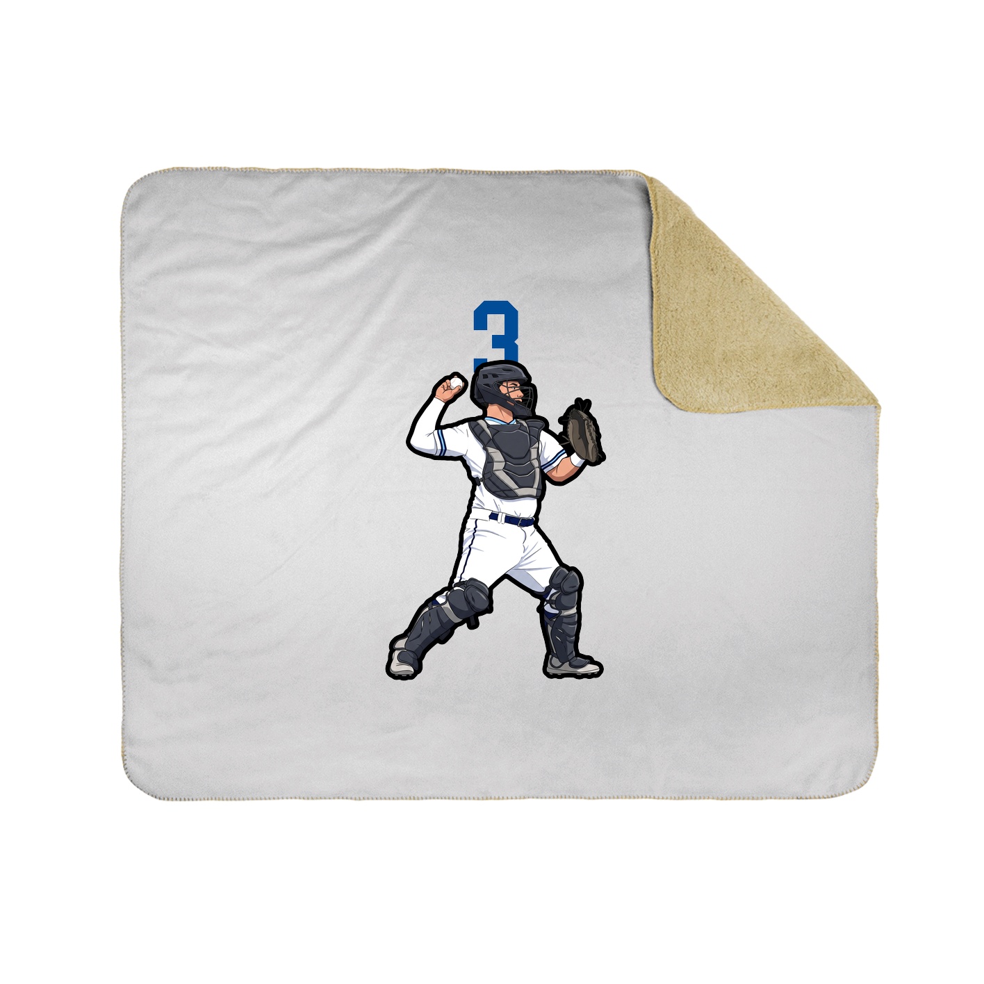 Throw Blanket — Number Top in White