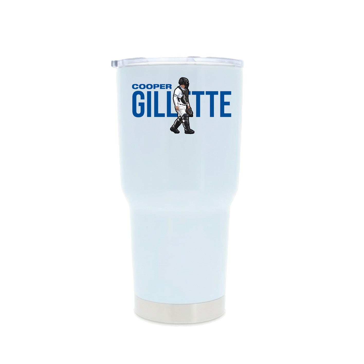 30oz Stainless Steel Tumbler — Player Name in White