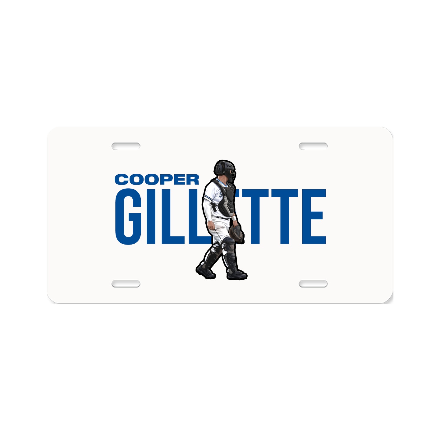 License Plate — Player Name in Classic