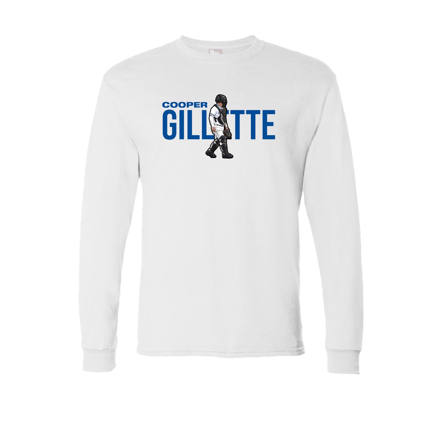 Long Sleeve Tee — Player Name in White