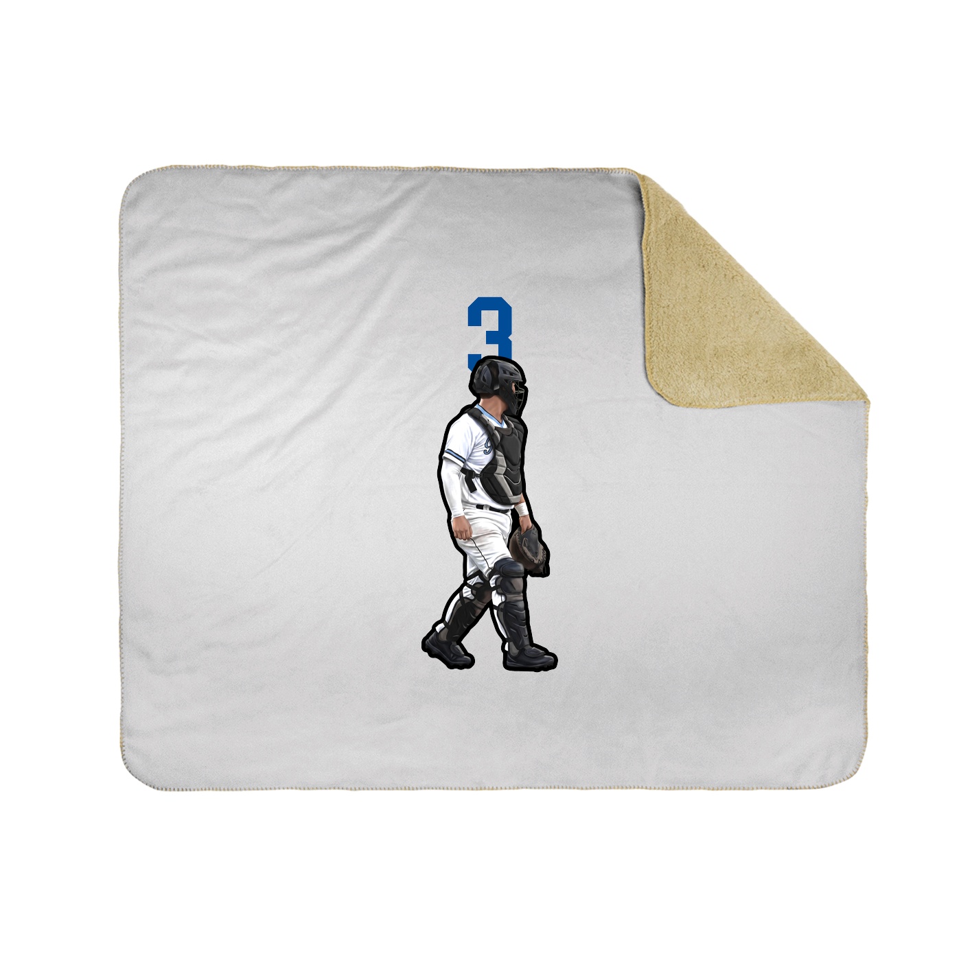 Throw Blanket — Number Top in White