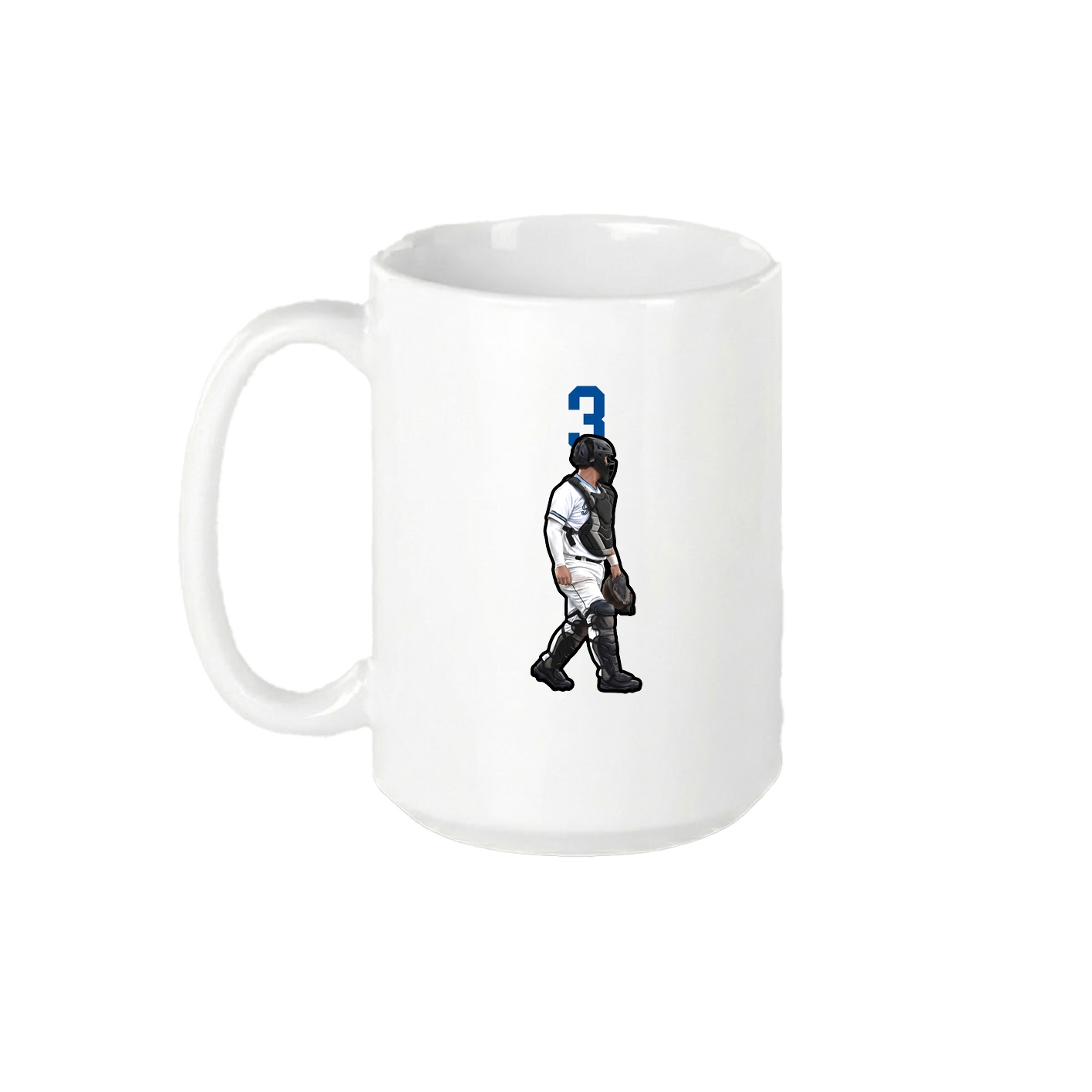 15oz Coffee Mug — Number Top in White